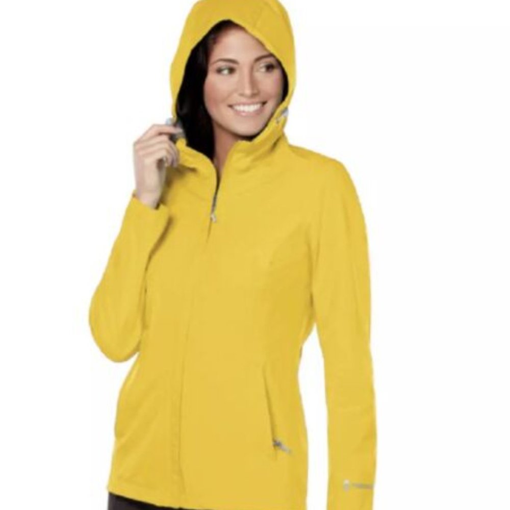 Free Country Waterproof Rain Coat Yellow Easily Packable LG